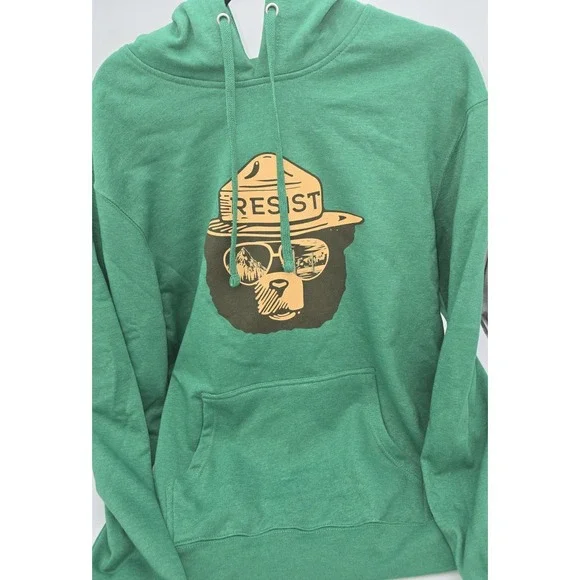 Our Parks Resist Bear Hoodie Unisex Size XL New And Unworn Resistance - Picture 3 of 7